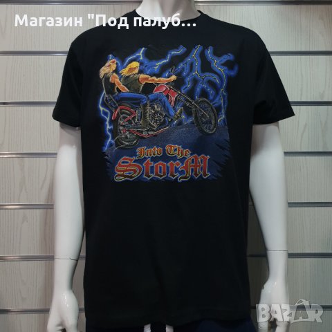 Нова мъжка тениска с трансферен печат Into The Storm, мотористи, светкавици, снимка 6 - Тениски - 28301072