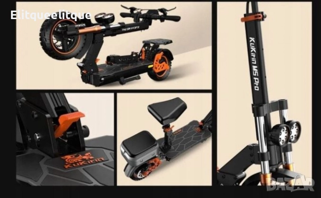 Електрическа тротинетка KuKirin M5 Pro – 1000W, 70 км пробег, 52 км/ч, сгъваема, снимка 2 - Друга електроника - 52206019
