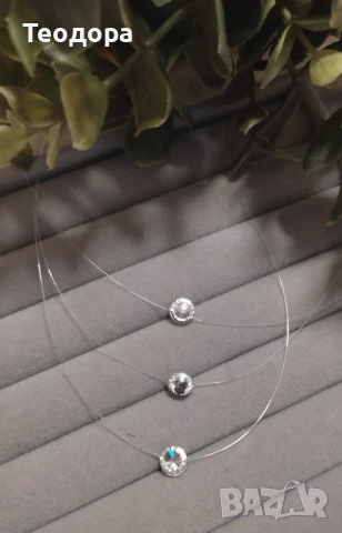 Колие с блясък, снимка 2 - Колиета, медальони, синджири - 51304923