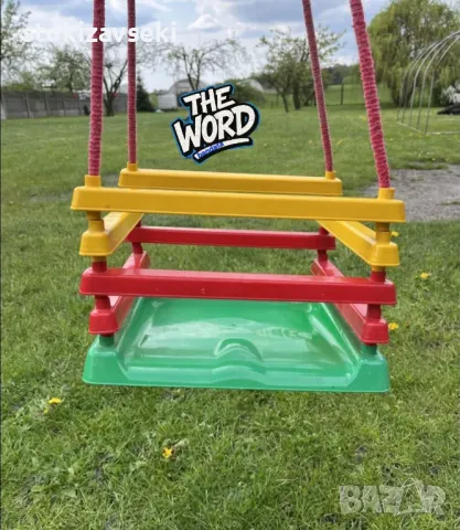 Детска люлка със закрепващи въжета и метални халки, снимка 1