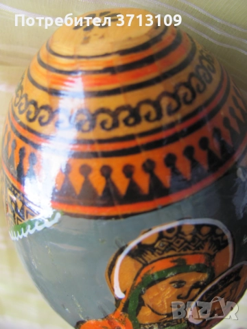 Рисувана Икона, дървено яйце , дева Мария, Исус, снимка 3 - Антикварни и старинни предмети - 51682664