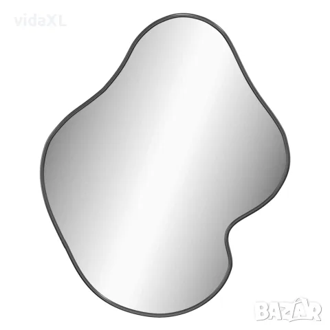 vidaXL Стенно огледало черно 60x50 см