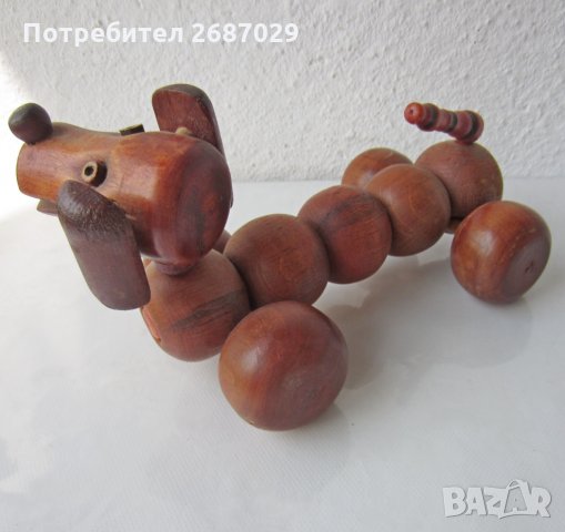 Кучета от дърво и керамика: Куче дърво дакел фигура статуетка, снимка 2 - Статуетки - 31623567