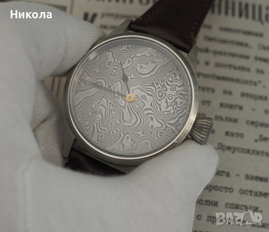 Ръчен часовник ЕТА 6498 с дамасков циферблат, снимка 3 - Мъжки - 54077270