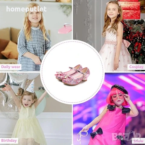 ПРОМОЦИЯ Детски обувки с брокат, р-р 27 (X001C2TX9R), снимка 3 - Детски пантофи - 53914109