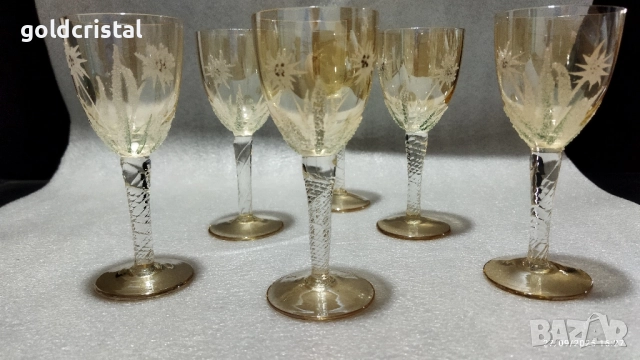 стари стъклени чаши и гарафа , снимка 11 - Антикварни и старинни предмети - 27048254