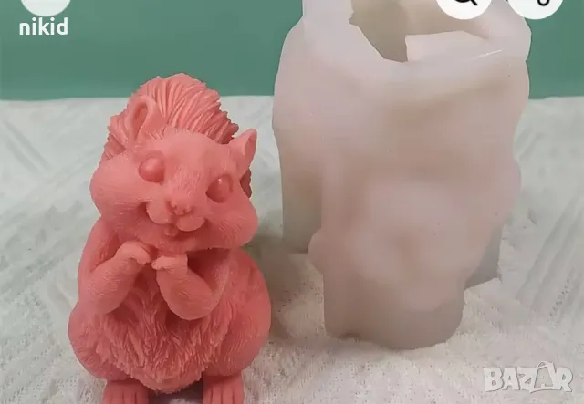 2 вида 3d Катерица Катеричка голяма силиконов молд форма свещ смола гипс шоколад декор, снимка 6 - Форми - 48120350