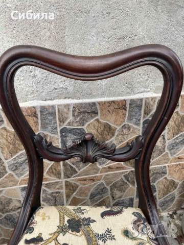 Комплект от 2 антични дървени стола – масив, снимка 2 - Антикварни и старинни предмети - 52919682