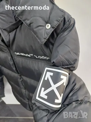 Мъжко черно яке off- white, снимка 6 - Якета - 48619566