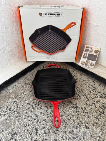 Професионален Чугунен Тиган Le Creuset Signature Square Skillet Grill 26см, 20183.26.00 / 00422!