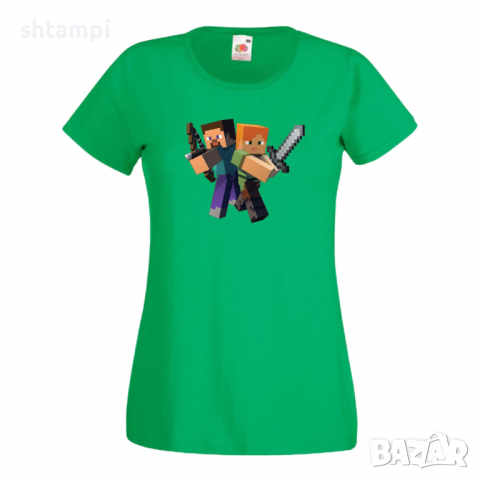 Дамска тениска Minecraft 6 Minecraft,Игра,Забавление,подарък,Изненада,Рожден Ден., снимка 9 - Тениски - 36520890