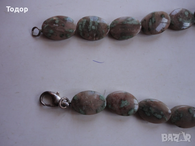 Луксозно  колие от камъни леопардов яспис и сребро , снимка 7 - Колиета, медальони, синджири - 52855335