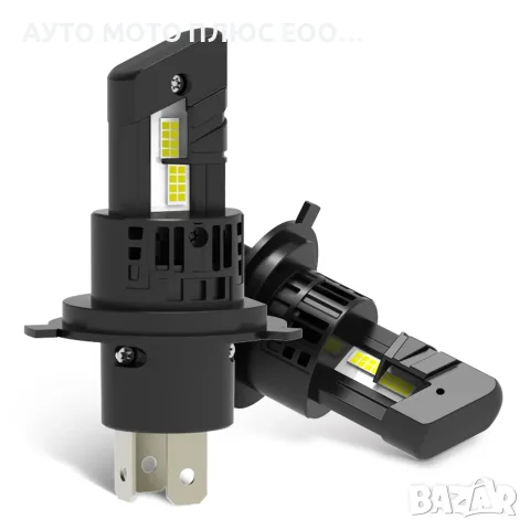 Комплект мини LED крушки Н4 за автомобилни фарове - 12V/6500K