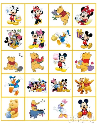 20 бр Мики Мини Маус и Мечо Пух Tattoo татос татоси татуировка временна детска татуси, снимка 2 - Други - 49294821