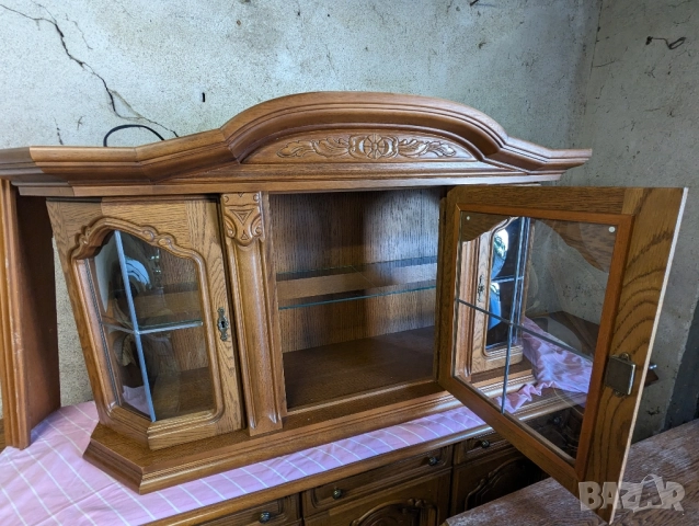 ✨ Много красива класическа витрина от масивен дъб ✨, снимка 2 - Антикварни и старинни предмети - 52516765