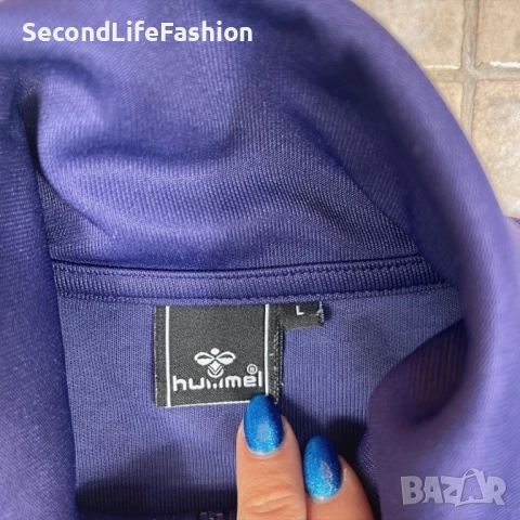 Hummel Atlanta Дамско спортно яке с цип, лилаво, размер L., снимка 2 - Якета - 52496373