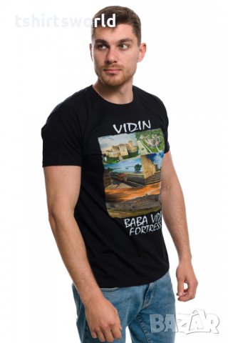 Нова мъжка тениска с дигитален печат крепостта "Баба Вида", град Видин, снимка 5 - Тениски - 28970198