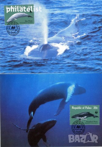 Палау 1983 - 4 броя Карти Максимум - WWF, снимка 2 - Филателия - 38841974