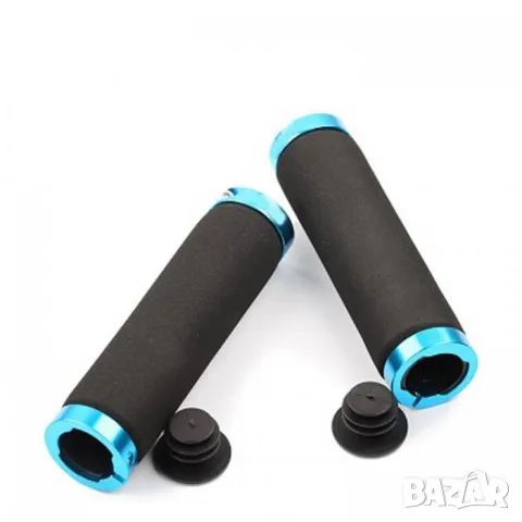 Черно сини меки дръжки за велосипед 120 mm