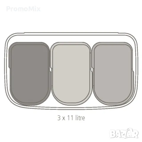 Кош за смет Brabantia Bo Touch 316043 33литра кош за отпадъци разделно събиране 3 отделения, снимка 7 - Други стоки за дома - 48994099