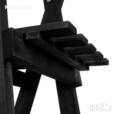 Дървен цветарник тип стълба – 3 нива,84 см.,черен, снимка 4 - Градински мебели, декорация  - 50419327