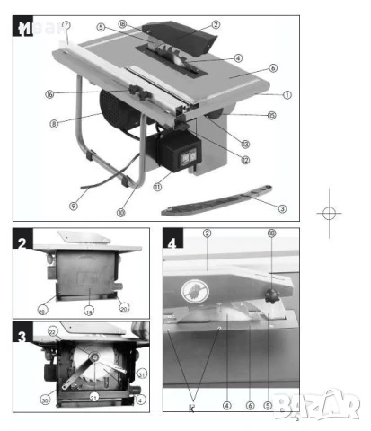 Настолен циркуляр EINHELL LE-PTK 800 Germany, снимка 9 - Циркуляри - 50670580