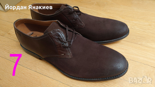 Мъжки обувки Кларкс 47 номер, Clarks 12 UK, снимка 11 - Спортно елегантни обувки - 43563695