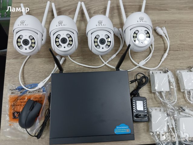 WIFI безжични комплект 4 камери 4K ULTRA HD + DVR за вътрешно външно видео наблюдение нощно, снимка 5 - Комплекти за видеонаблюдение - 42375472