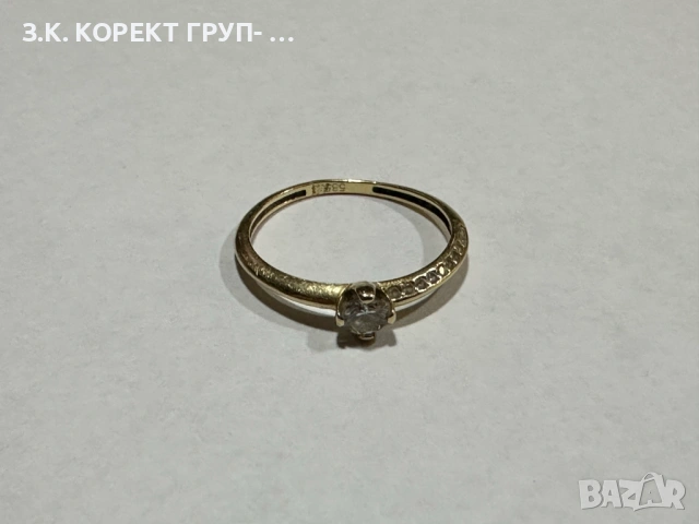 Златен пръстен 14к, 1,10гр, снимка 4 - Пръстени - 53275924