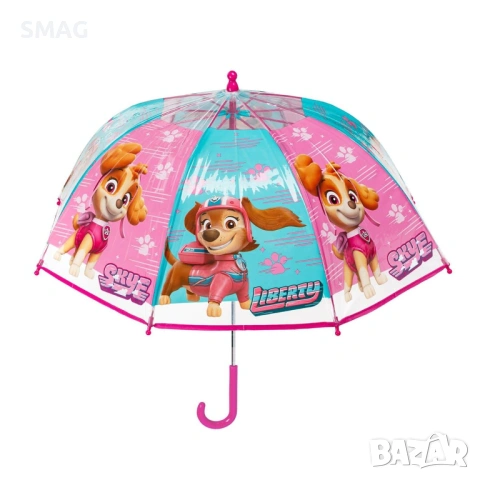 Детски прозрачен чадър Paw Patrol Skye розов 64 см_1228040, снимка 2 - Чадъри - 54298867