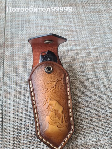  Сгъваем нож от дамаска стомана , снимка 4 - Ножове - 42277487