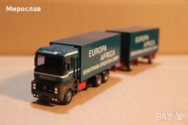 AMW 1:87 H0 RENAULT MAGNUM КАМИОН TIR МОДЕЛ ВЛЕКАЧ, снимка 3 - Колекции - 49923855