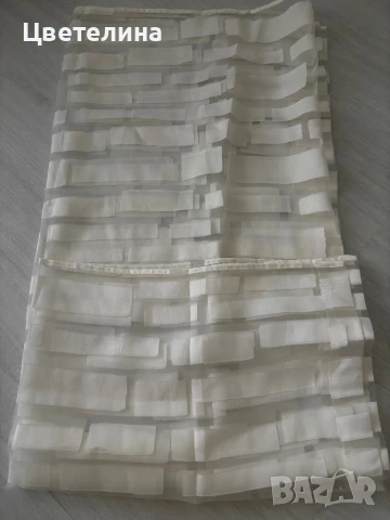Бели пердета 2 броя за корниз , снимка 3 - Пердета и завеси - 50927551
