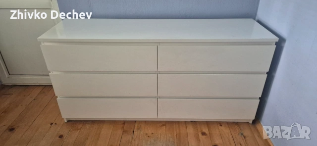 Икеа скрин с 6 чекмеджета МАЛМ