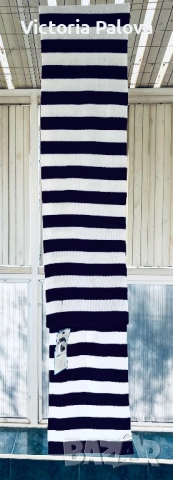 Красив нов шал в лилаво и бяло унисекс, снимка 3 - Шалове - 53335217