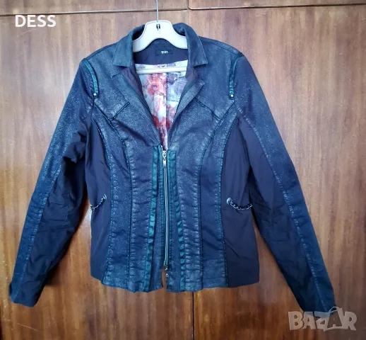 Дамско Яке BIBA - Черно със Цип и Верижки, Размер S/M- 15€ 