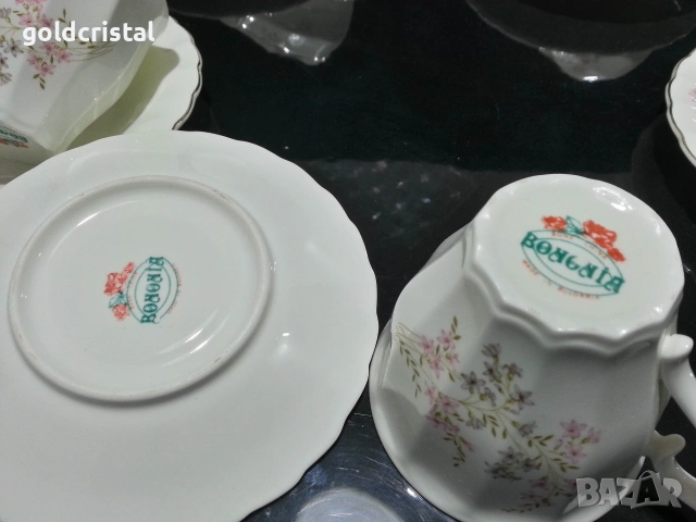 Стар български костен порцелан чаши за чай , снимка 6 - Антикварни и старинни предмети - 53317053