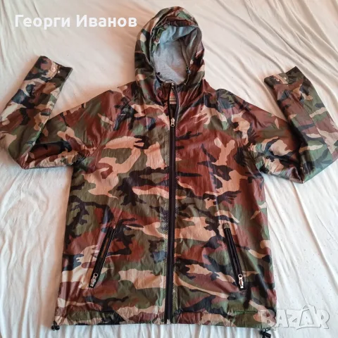 КАТО НОВА CAMO WINDBREAKER VAILENT CLOTHING Norway Size L/XL лека пролетноесенна камуфлажна ветровка