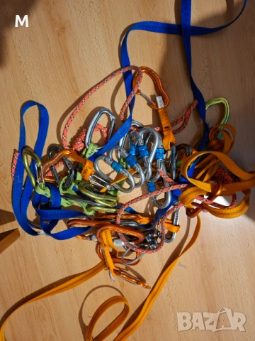 Катерачно въже, 10 примки, 5 стоманени карабинера, снимка 2 - Спортна екипировка - 52529722