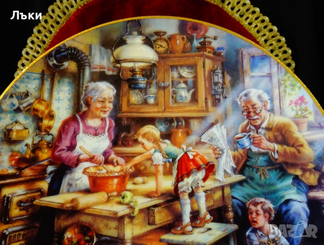 Порцеланова чиния за стена Weimar порцелан,злато. , снимка 3 - Антикварни и старинни предмети - 52135650