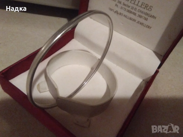 Дамска сребърна гривна, снимка 4 - Гривни - 52392895