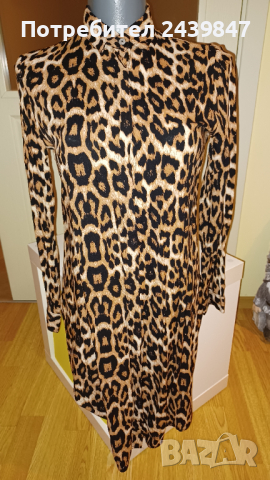 Дълга риза в леопардов десен, снимка 1 - Ризи - 44718631