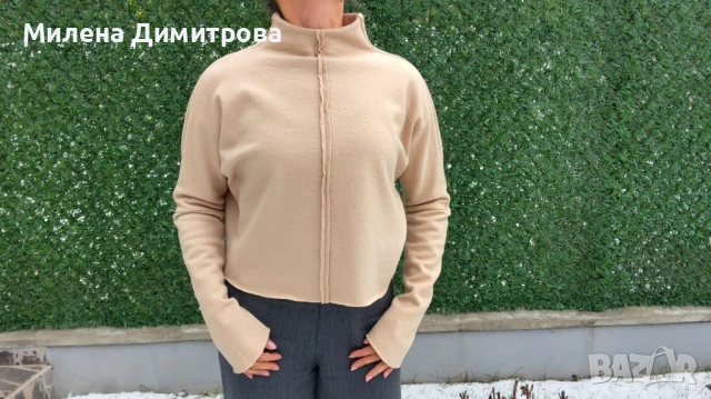 Вълнен пуловер ръчна изработка 