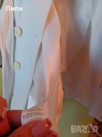 леко ,вталено  бяло  палто с,м размер , снимка 6 - Палта, манта - 42864428