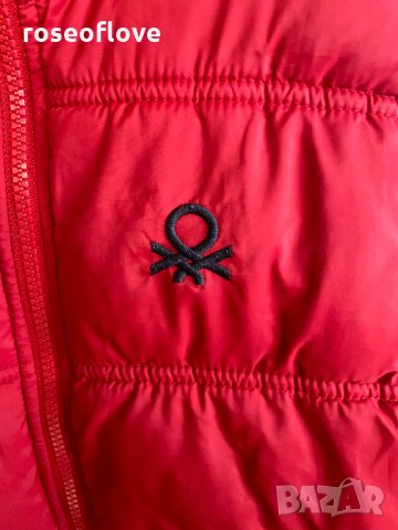 UNITED COLORS OF BENETTON подплатено детско червено елече, снимка 4 - Детски якета и елеци - 31529857