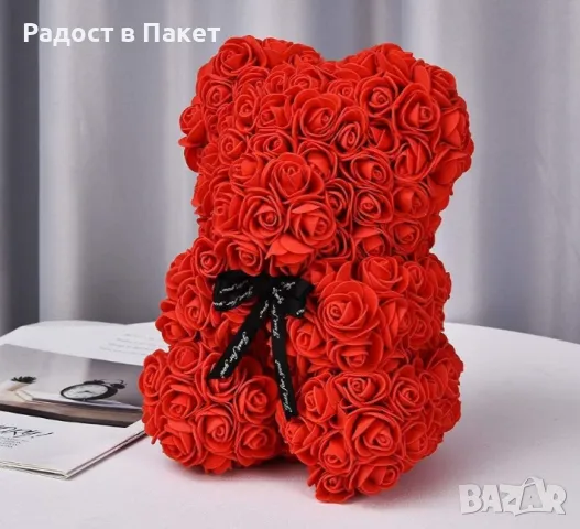 Мече от рози,20см, снимка 2 - Романтични подаръци - 49099635