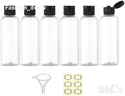 Нови 6 бр. 100мл пластмасови бутилки за лосион козметика Многократна употреба Пътуване 