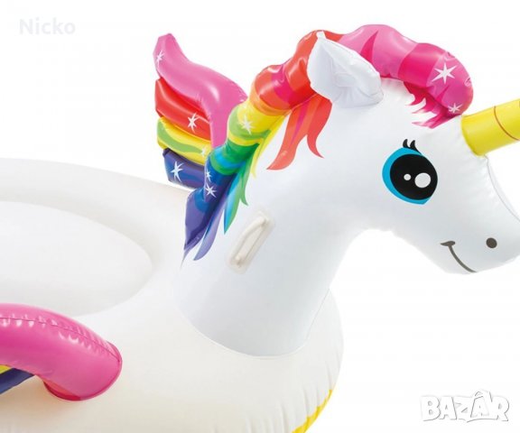 Надуваем остров Еднорог INTEX Unicorn Ride-on, снимка 4 - Водни спортове - 37623453