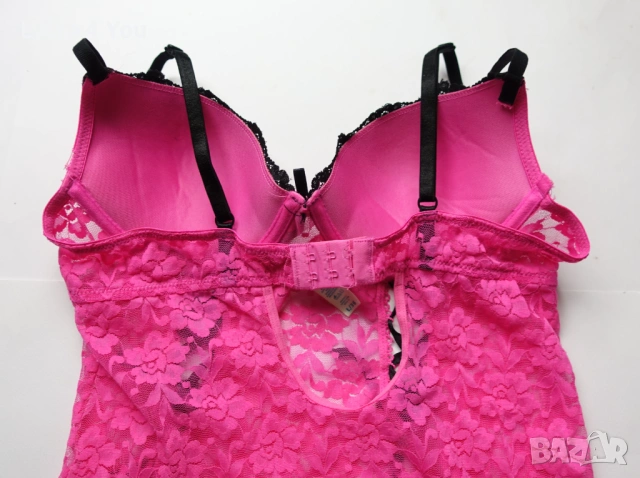 Indulgence by Biatta 75B дантелена розова нощничка, снимка 5 - Бельо - 53309660