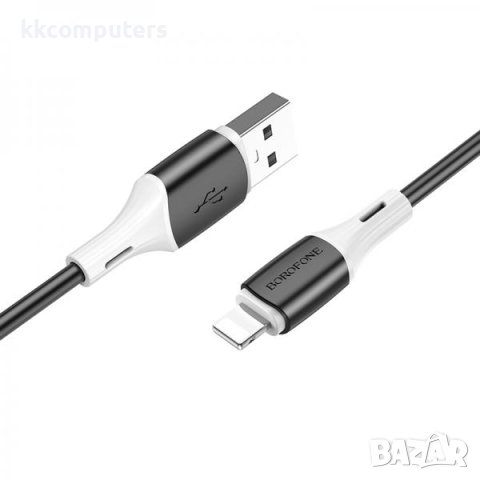 Borofone USB - Lightning (iPhone), Кабел 2.4A 1m BX79 / Черен / Баркод : 2402294
